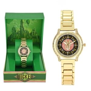 WICKED Goldtone Watch with Signature W Logo & Dazzling Crystal Design 💎